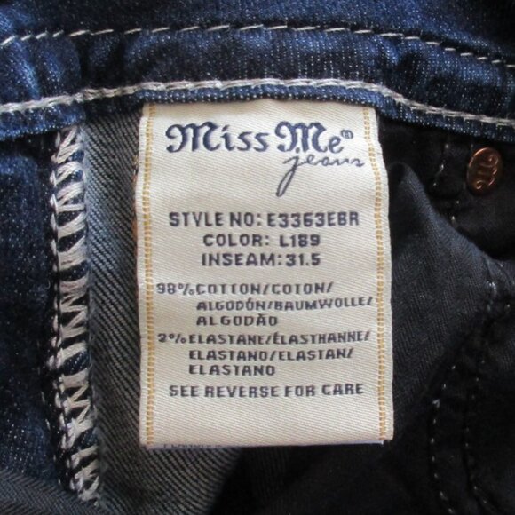 🌸SOLD🌸 MISS ME Jeans Size 25 Mid-Rise Easy Boot Cut Denim - Picture 7 of 9
